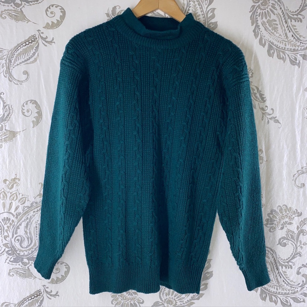 Vtg Davison's Bermuda Wool Cable
Sweater Green
